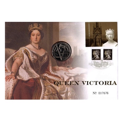 2001 Queen Victoria BU £5 Five Pound Coin - Click Image to Close